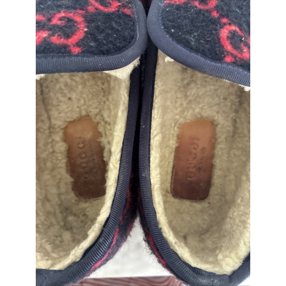Gucci Fria Horsebit GG Monogram Logo Wool Slip On Loafers Gucci 39 EU, 8 Women's - Picture 4 of 16